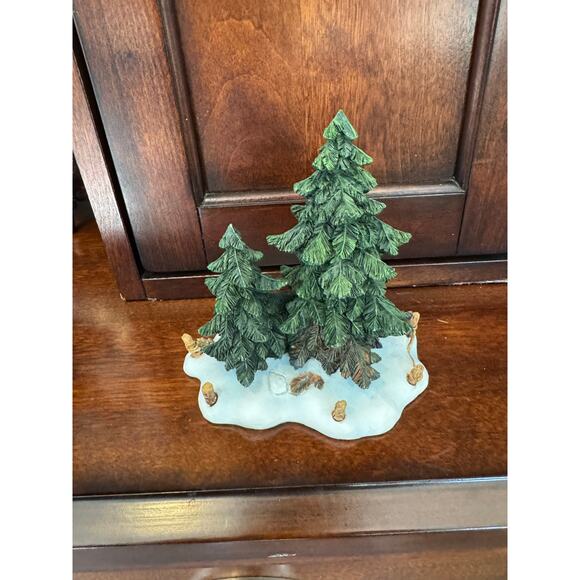 Department 56 Snow Village Double Pine Trees #52619 Retired - Picture 2 of 5
